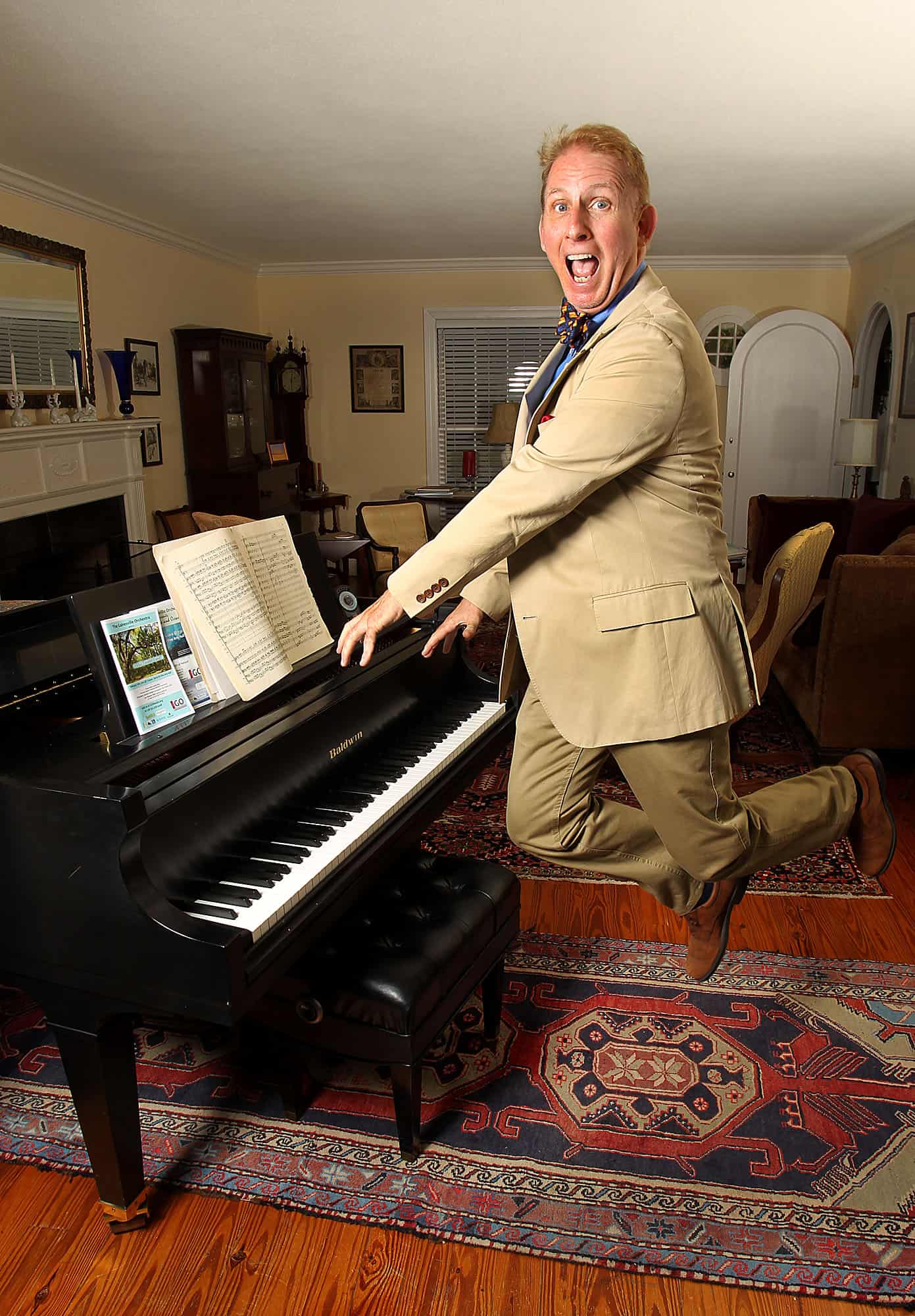 Evans Haile, conductor of the Gainesville Orchestra and renowned pianist, at his home in Gainesville Monday May 20, 2014. (Brad McClenny/Staff photographer)