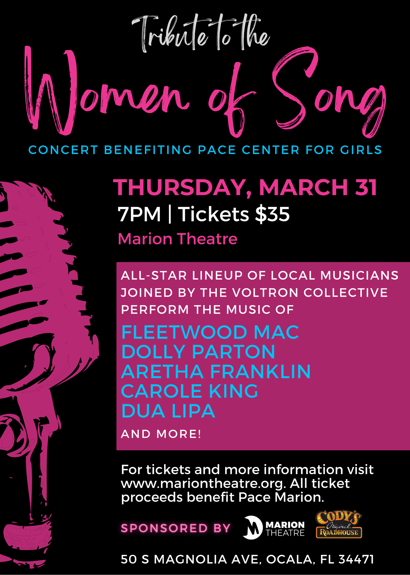 Tribute To The Women Of Song Marion Theatre