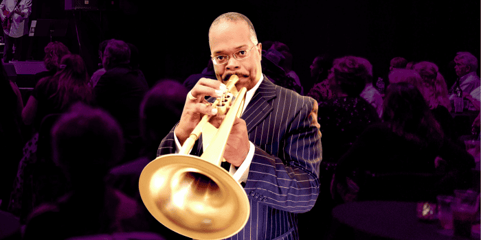 Scott Barnhart playing trumpet