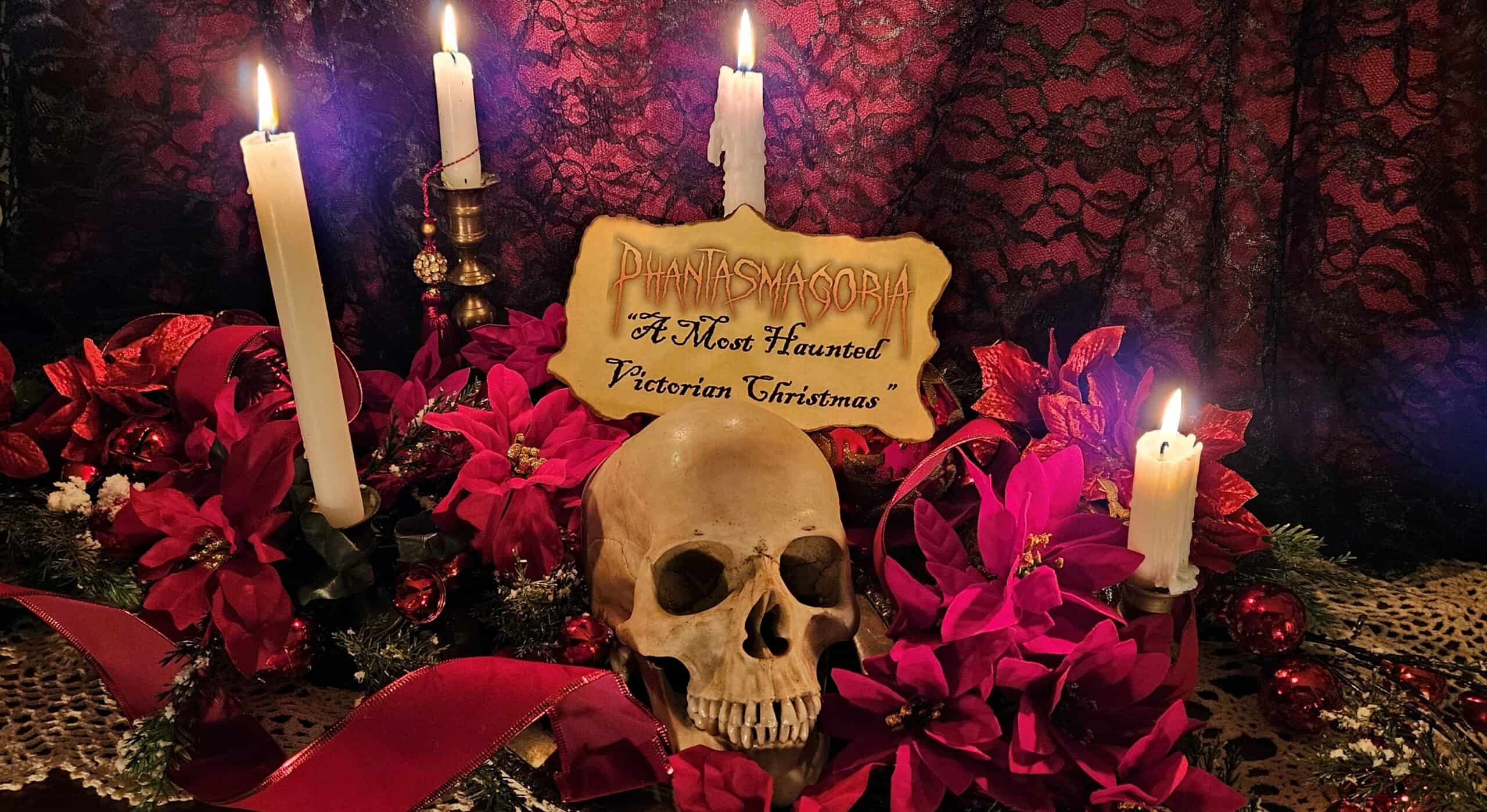 Skull amongst candles